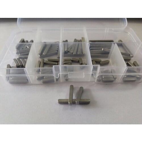 90pcs M3 flat key pins stainless steel square round angle shaft horizontal pin GB1096