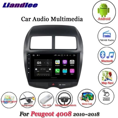 Car Android System For Peugeot 4008 2010-2018 Stereo Multimedia Player Radio Wifi AUX GPS Navigation