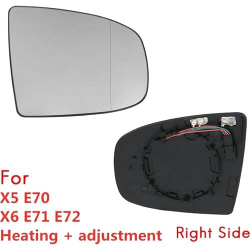 Rear View Mirror Side Mirror Glass Heated + Adjustment for BMW X5 E70 2007-2013 X6 E71 E72 2008-2014