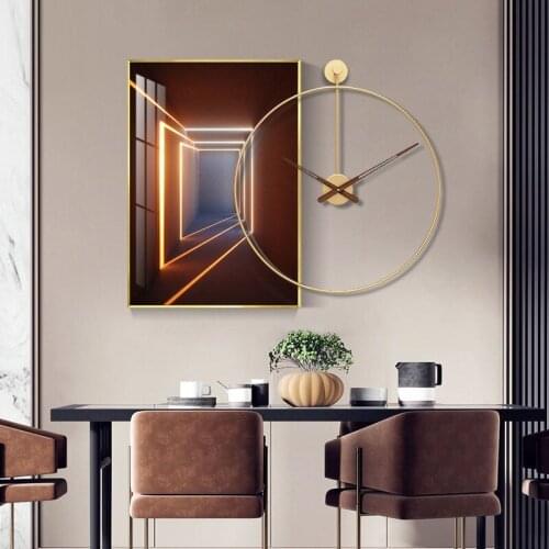 Gold Large Wall Clock Modern Design Clocks Wall Home Decor Metal Luxury Watches Bedroom Living Room Decoration Reloj De Pared