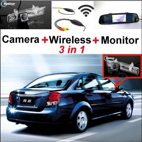 For BUICK For Excelle HRV 2002~2008 Special WiFi Camera + Wireless Receiver + Mirror Screen 3 in 1 Back Up Parking System