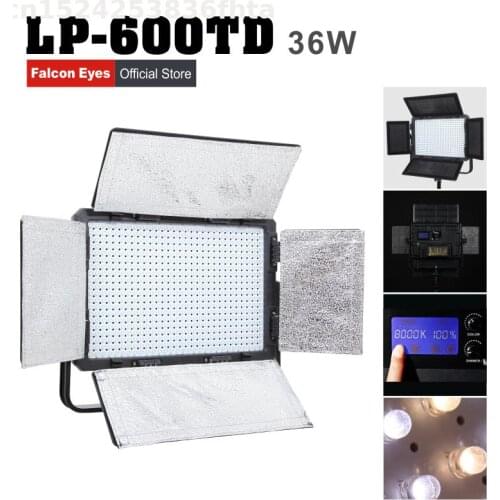Falconeyes 36W LED Studio Light Outdoor Microfilming Photography(BEST XMAS PRESENT) with LCD Touch Screen Free Shipping LP-600TD