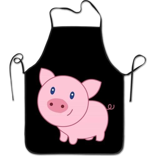 Cute Animal Pig Carton Aprons for Men Women Chef,Waterproof Long Ties Cooking Apron Kitchen BBQ Grilling Kitchen Supplies