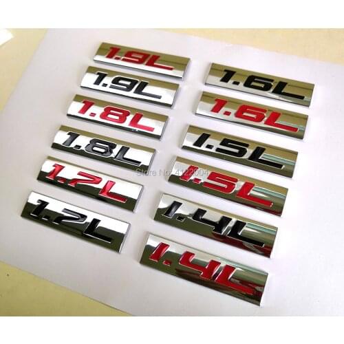 1.4L 1.5L 1.6L 1.7L 1.8L 1.9L Energy Emblem Trunk Sticker Decal For AUDI Skoda BMW CHEVROLET FORD HYUNDAI KIA MAZDA NISSAN