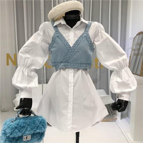 LAJWMPLXLS Fashion Denim Dresses