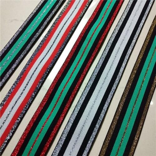 Stripe Rubber Band 4cm Wide Elastique Ribbon Elastic Band Waistband 40mm Thickening Latex Webbing Bags' Sewing Accessories 1M
