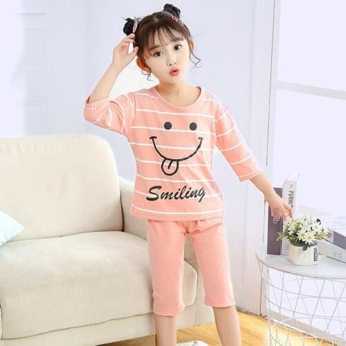 Summer Pajamas For Children Half Sleeve Cotton Unicorn Pajamas Set Cartoon Animal Clothing Sets Boys Pyjamas Pijamas Sleepwear