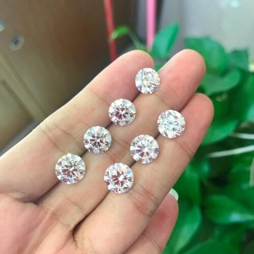 5mm to 10mm Round Brilliant Cut GH color Loose moissanite VVS1 Grade Ring Jewelry Making Stone earrings material Loose beads