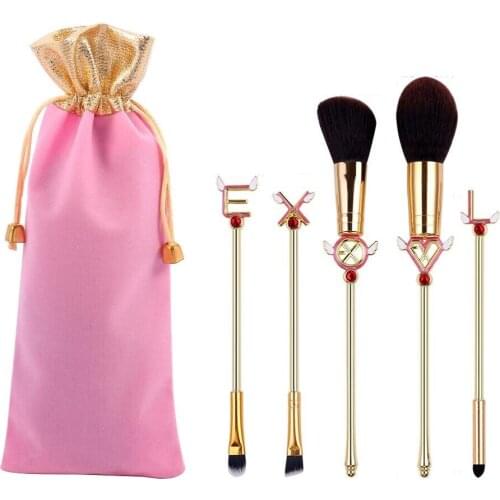 5 Pcs Celebrity Makeup Brush Tools, Fans’ Selection Of Support Makeup Tools