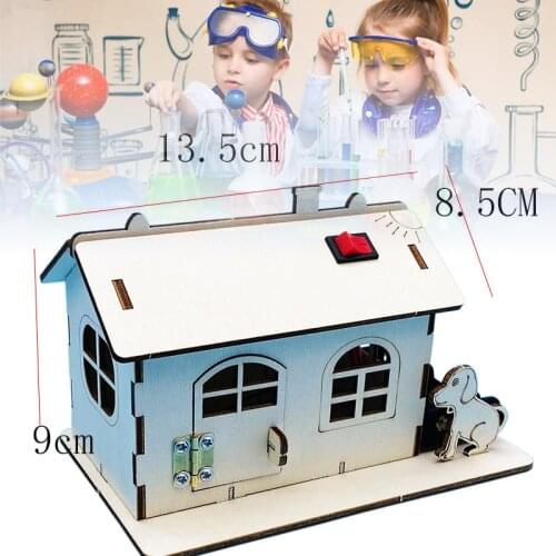 Sciences DIY Wooden Cabin Handmade Assembly Building Model STEM Science Education Experiments Toy For Kids Gifts Diy Project Kit