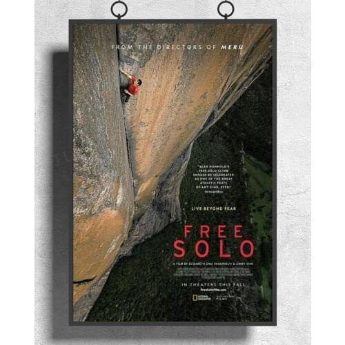 H240 new 2018 FREE SOLO movie Wall Sticker Silk Poster Art Home Decoration Christmas gift