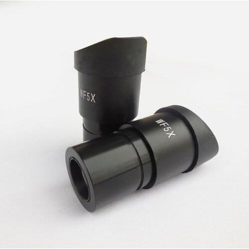 Pair Stereo Microscope Eyepiece 30mm Mounting 5X Wide Angle Eyepiece with Eyecups