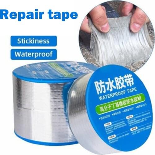 Repair Tape Super Waterproof Butyl Rubber Aluminium Foil Tape Strong Adhesive EF
