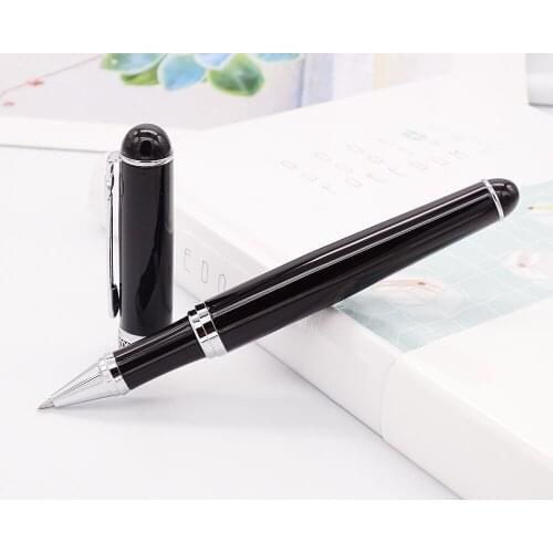 Duke D2 Classic Rollerball Pen Black Barrel & Silver Clip Advanced Writing Gift Pen Business Office Home School Supplies