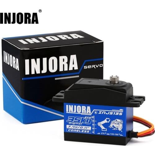 INJORA INJS135 35KG Waterproof Large Torque Digital Coreless Servo for RC Car Crawler Truck SCX10 TRX4 Robot Model (270 degrees)