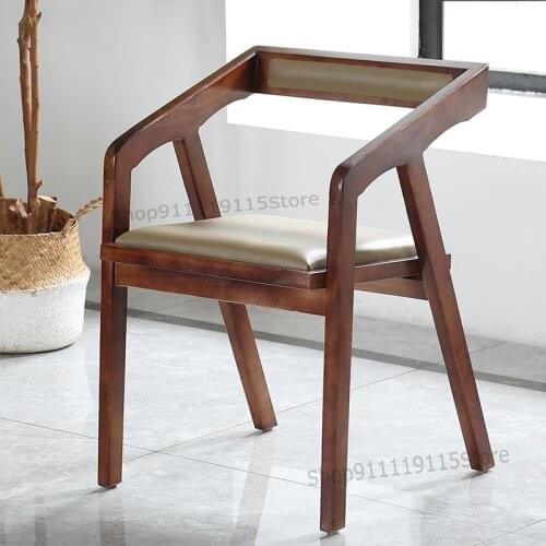 Nordic Solid Wood Book Chair Pure Solid Wood Dining Chair Back Chair Home Computer Chair Office Chair Armchair Conference Chair