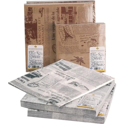 100pcs/lot Wax Paper Food Grade Grease Paper Food Wrappers Wrapping Paper For Bread Sandwich Burger Fries Oilpaper Baking Tools