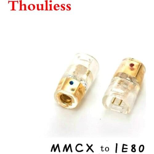 Thouliess 1 pair Headphone Plug for IE80 Male to MMCX Female Converter Adapter