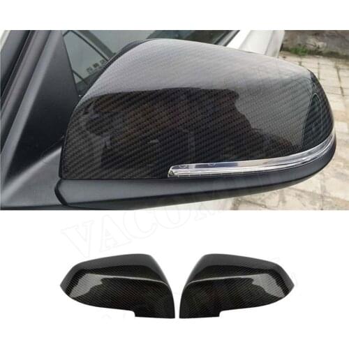 2pcs Carbon Fiber Mirror Cover Rearview Side Mirror Cap for BMW 5 series F10 F11 F18 GT F0 6 series 7 series F01 F02 Car Styling
