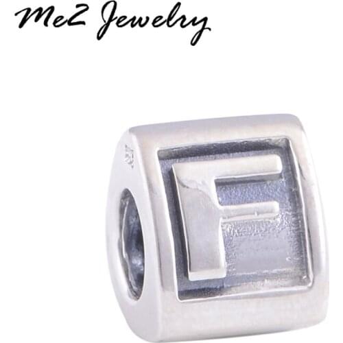 2017 european letter F charm bracelet beads fit european style bracelet for summer style