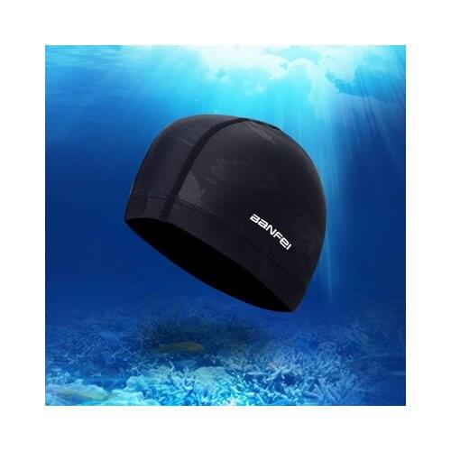 2018 mens swimming caps nylon plushight quality swim hat men black navy professional swimming caps pure color swimming hat