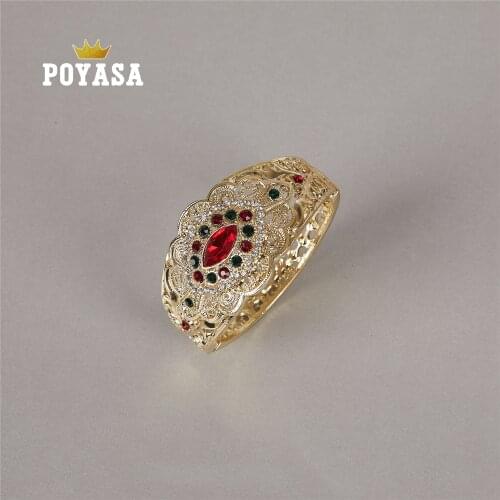 2020 April Dubai gold color bracelet Moroccan women wedding charm alloy bracelet