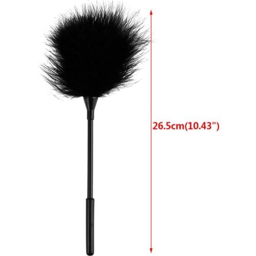 Women 26.5cm Flirt Whip Bird Feather Flogger Bondage Slave Erotic BDSM SM For Couple Adult Game