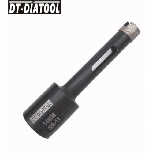 DT-DIATOOL 1pc Dia 14mm Crown Segments Wet Welded Diamond Drilling Bits Drill Hole Saw Core Bits for Granite 5/8-11 Connection