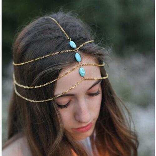 Hot Sale Head Bead Multi Chain Jewelry Tiara Headband Party Headpiece Hair Band