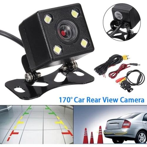 Car Rear View Camera 170 Wide Angle Color Image CCD Waterproof LED Night Vision Backup Reverse Parking Cameras
