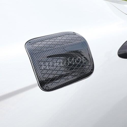 Carbon Fiber Fuel Tank Oil Filler Box Door Cover Gas Cap Trims For Toyota Camry 2018 2019 2020
