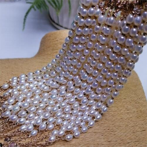 Classic Waterdrop Shape Freshwater Pearl Bracelet With Gold Color Beads Decoration Women DIY Handmade Jewelry Gifts 3Pcs/Lot