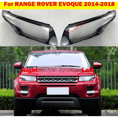 Light Caps Car Front Headlight Cover Glass Lens Shell Car Front Headlight Cover For LAND ROVER RANGE ROVER EVOQUE 2014-2018