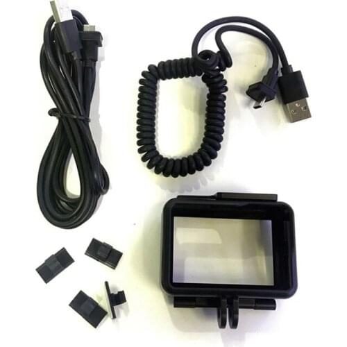 For SJ10 Pro SJ10X SJCAM Black Frame Kit Set Accessories With Motorcycle Recharge Cable Supports Charging