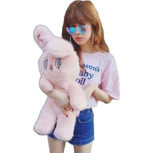 Wego Bunny Stuffed Toy Japan Big Eyes Hug Plush Doll Toys for Girl Princess Message Throw Pillow
