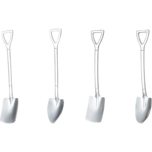 1 Pcs Good Quality Stainless Steel Fruit Shovel Spoon Coffee Ice Cream Spoon Retro Kitchen Gadget