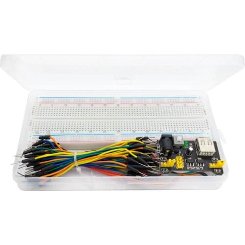 3.3V/5V MB102 Breadboard+ MB-102 830 points Prototype Bread board kit +65 jumper wires