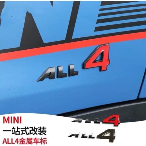 3DMetal Stickers All 4 Emblem accessories for BMW MINI Cooper Countryman Paceman Clubman All4 Sticker car accessories c