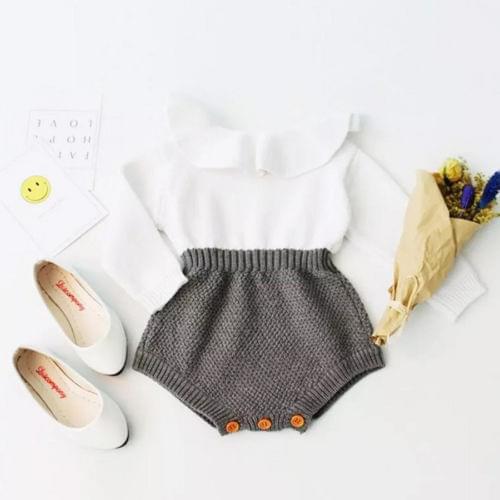 Cute Newborn Baby Girl Wool Knitting Tops Romper Shorts Warm Outfits Clothes Winter sets