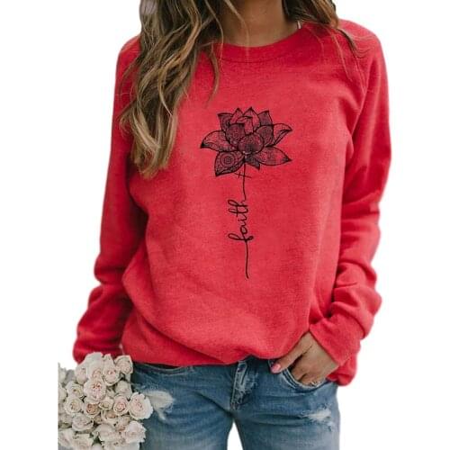 Fashion Womens Casual Print O-neck Long Sleeves T-shirt Tunic Autumn and Winter Tops Womens T-shirts