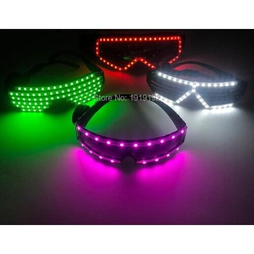 Fashion LED Glasses Holiday Lighting 6 color choice Halloween Flashing Glasses for Christmas Party Dance Glow Party Supplies
