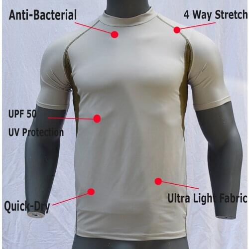 Drop shipping High Quality Men Rash Guards Short Sleeve Surfing Shirts UPF50 Swimsuit Swimwear Top UV-Protection Running Shirt