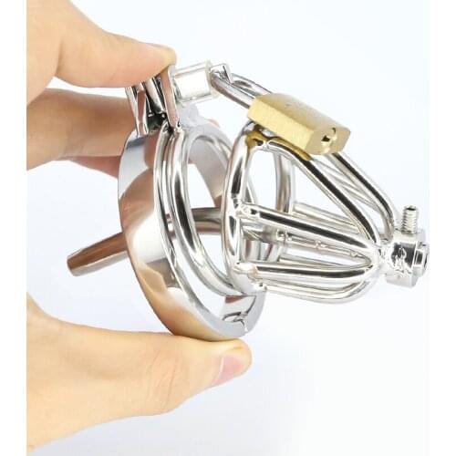 Male Chastity Devices Stainless Steel Cock Cage For Men Penis cage Cock Cage metal Chastity Belt Sex Toys bdsm Fetish