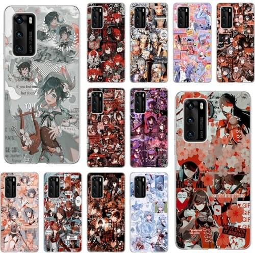Genshin Impact Collage art SOFT TPU Phone Case for Huawei Y8P P40 P30 P20 Lite Y9S Y7P Y9A Y6P Nova5t Y8S Y7A Y5P P-SMart Cover