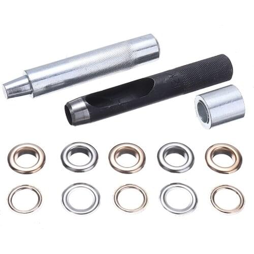 120 Sets Eyelet Punch Die Tool Set Grommets Eyelets with 3pcs Setting Tool for DIY Projects Shoe Clothes