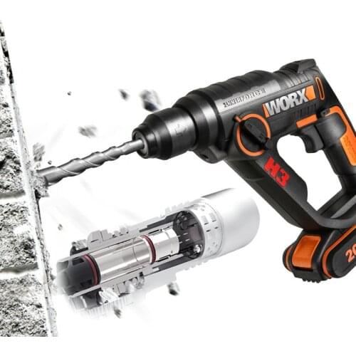 New Arrival Portable Multifunction Electric Hammer Drill/Screwdriver 20V Lithium Ion Battery 1 Charger and Toolbox