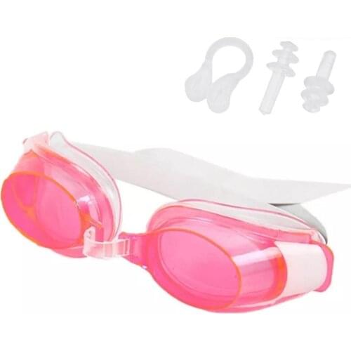 Women Men Adult Waterproof Anti Fog Swimming Goggles Plug UV Glasses Set Ear View With Nose Clip Adjustable Wide Swimming goggle