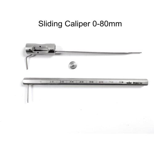 Orthodontic Rould Sliding Caliper 0-80mm Dental Implant Gauge Measuring Pen Autoclave 134