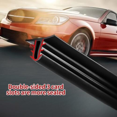Rubber 1.6M Sound Proof Strip Black Dust Proof Sealing Strip Front Windshield Dashboard Seal Strong Toughness Dust-proof Tape