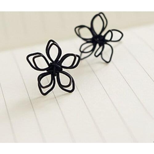 Pierced earrings handmade earrings gift lotus flowers personality ear jewelry wholesale women
